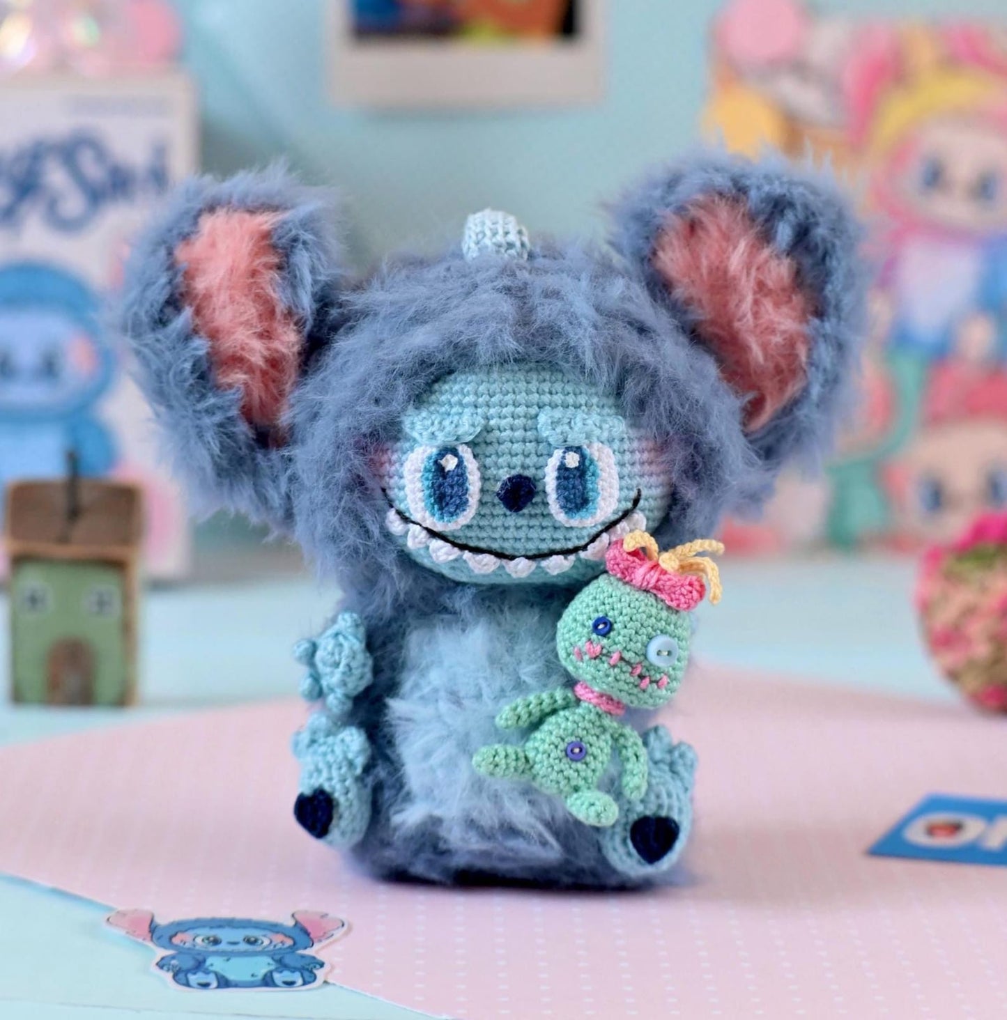 Keychain Alien Crochet Pattern