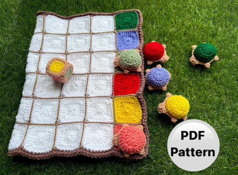 Turtle Racing Board Game Crochet Pattern