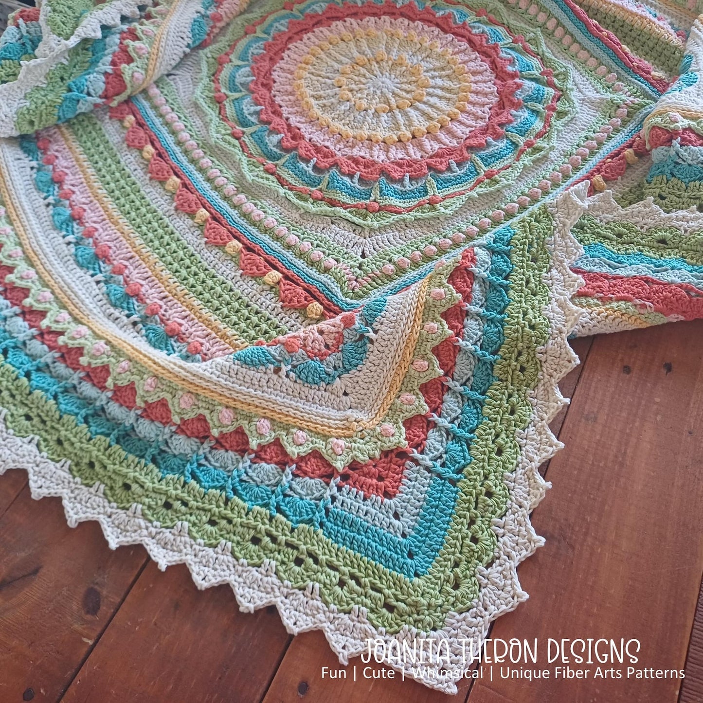 Mandala Square Blanket Crochet Pattern