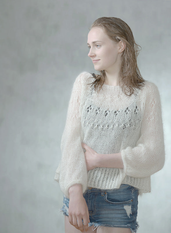 Top-down Round Yoke Pullover Knitting Pattern