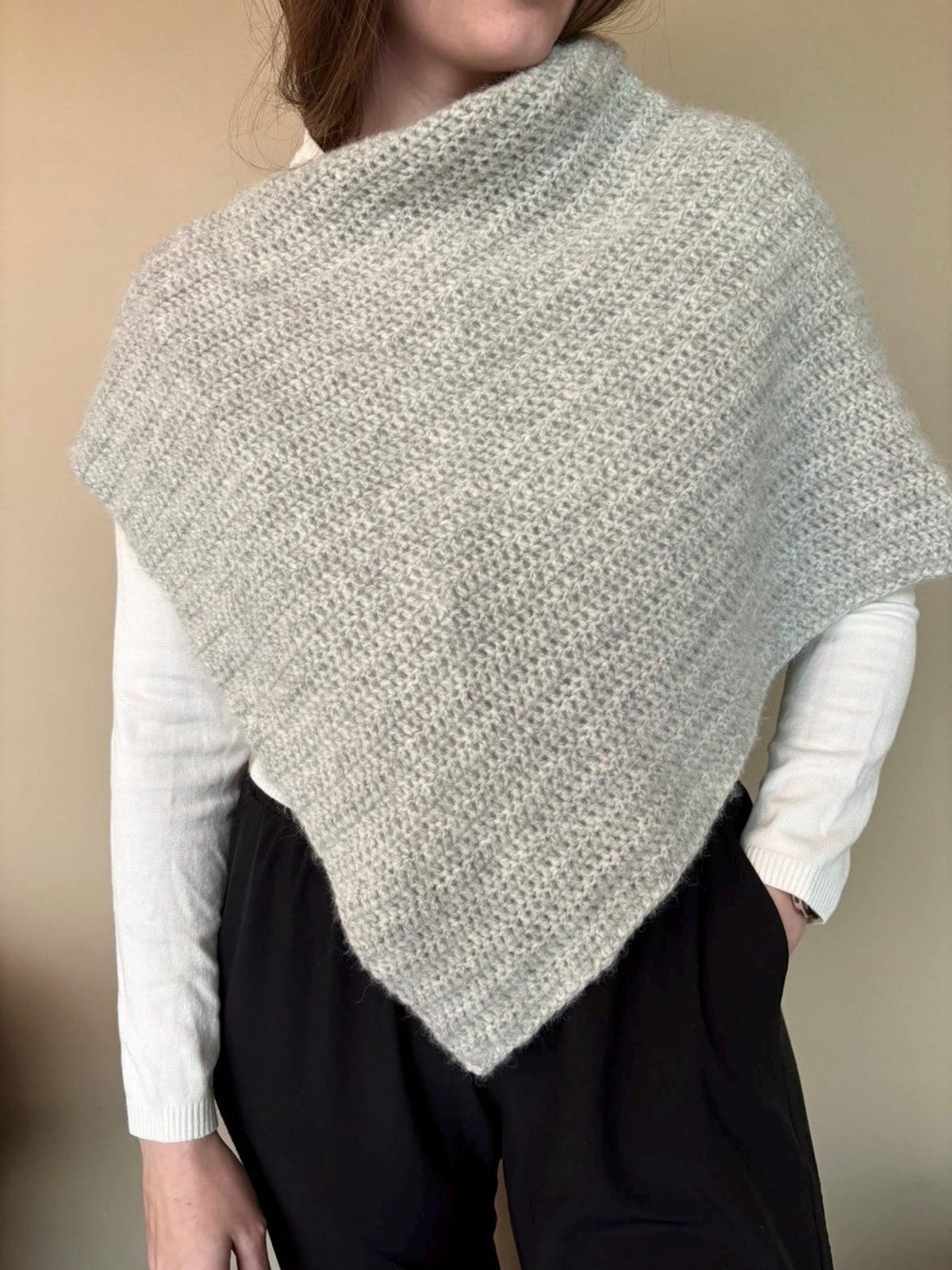 Nordic High-Neck Poncho Crochet Pattern