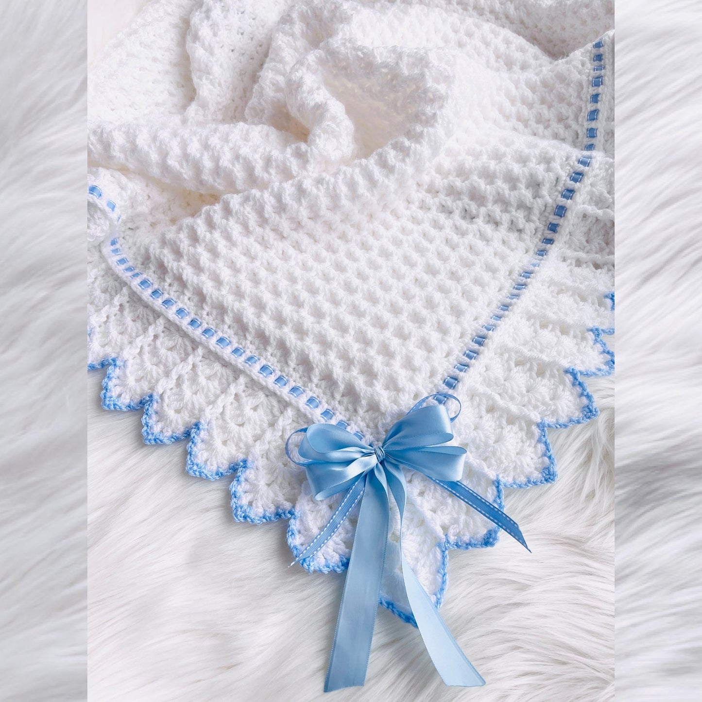 Beautiful Snowdrop Baby Blanket Crochet Pattern