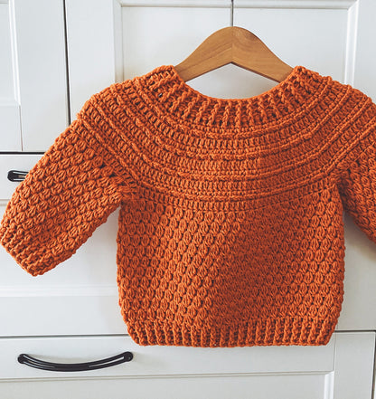 Shawl Collar Sweater Crochet Pattern