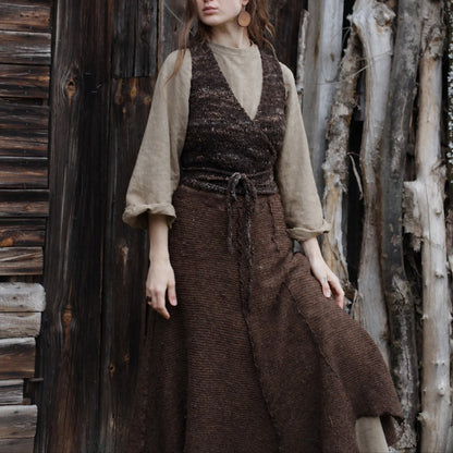 Wool Wrap Vest Knitting Pattern