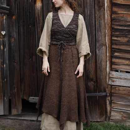 Wool Wrap Vest Knitting Pattern