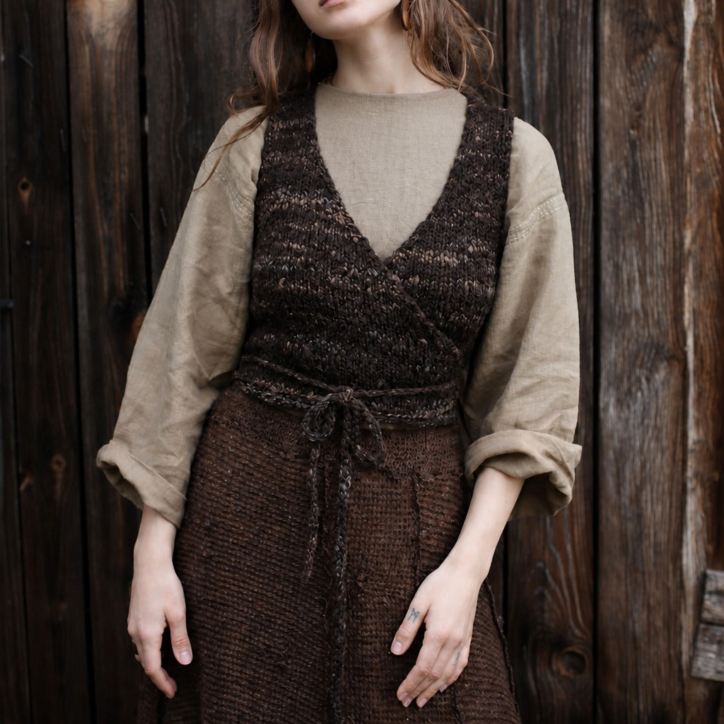 Wool Wrap Vest Knitting Pattern
