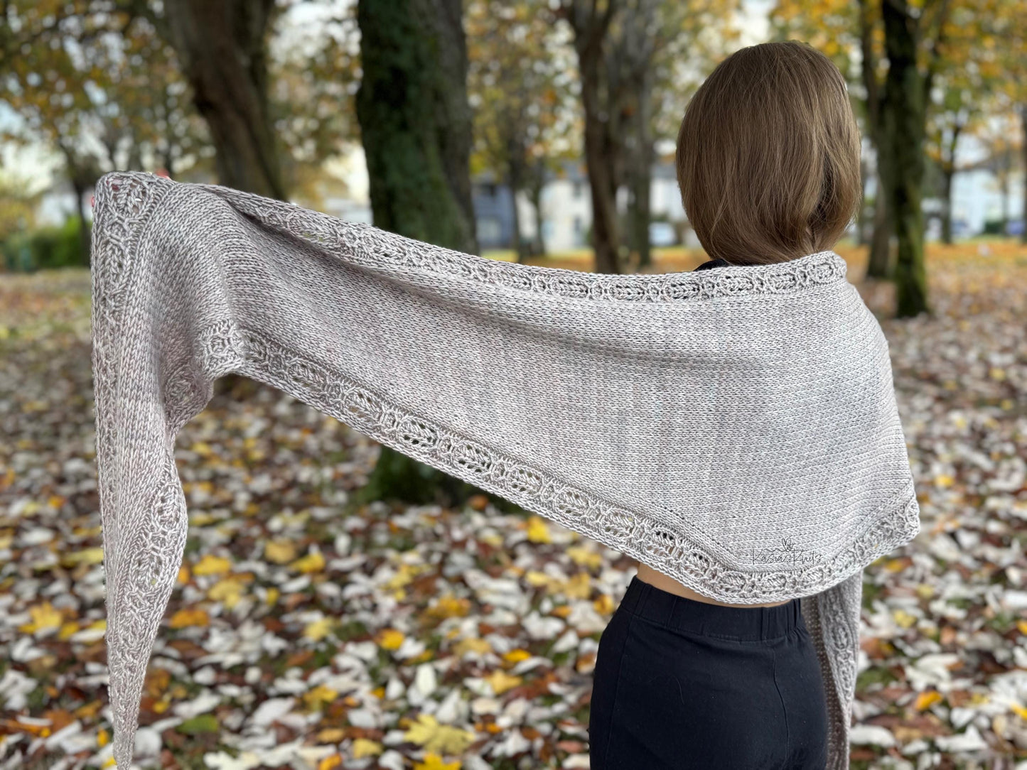 Textured Hooded Shawl Knitting Pattern