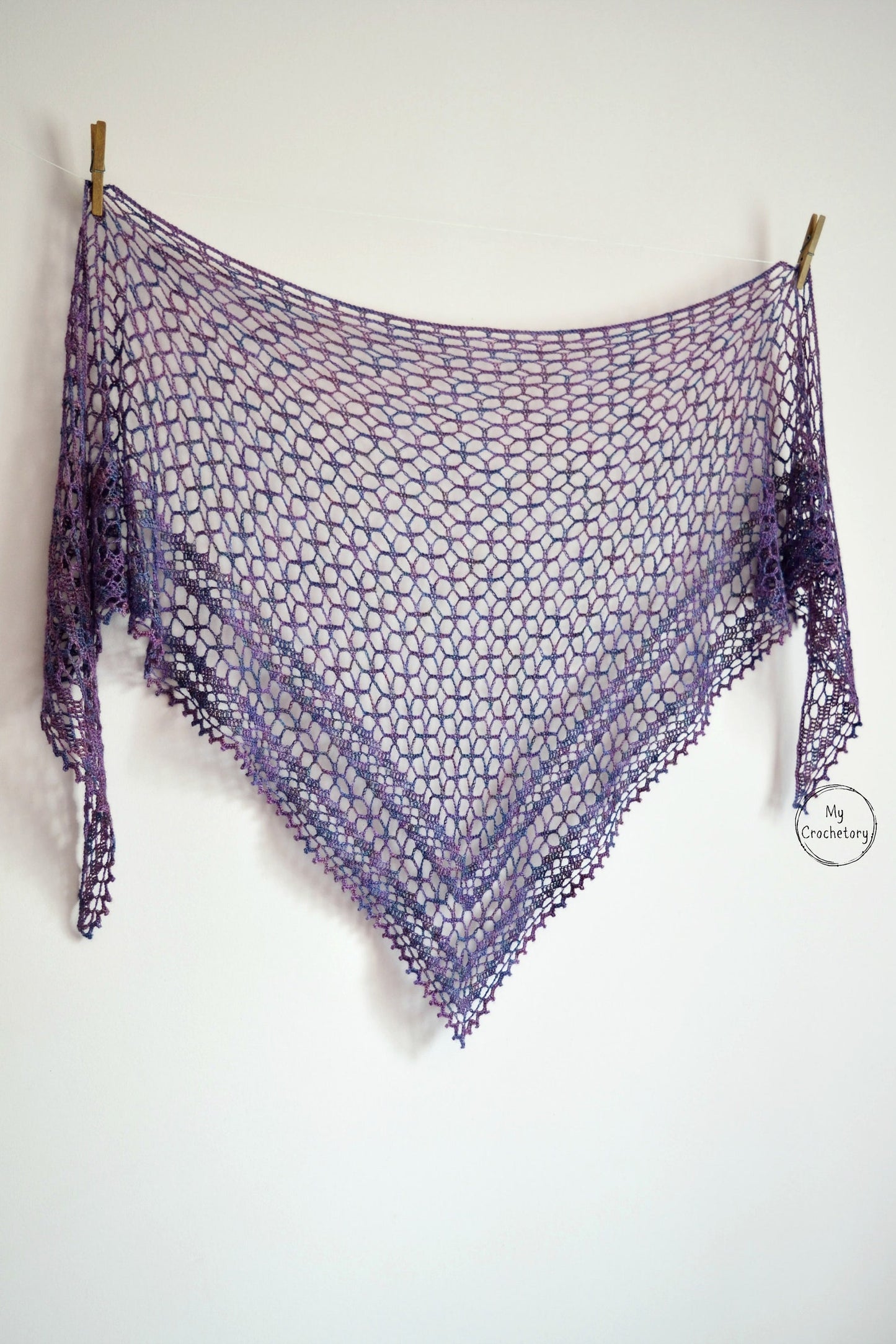 Nightfall Lace Shawl Crochet Pattern
