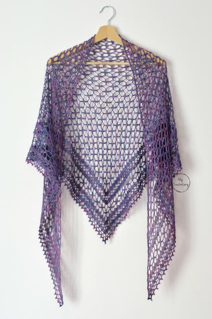 Nightfall Lace Shawl Crochet Pattern