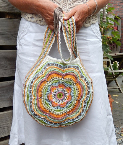 Boho Flower Slouch Bag Crochet pattern