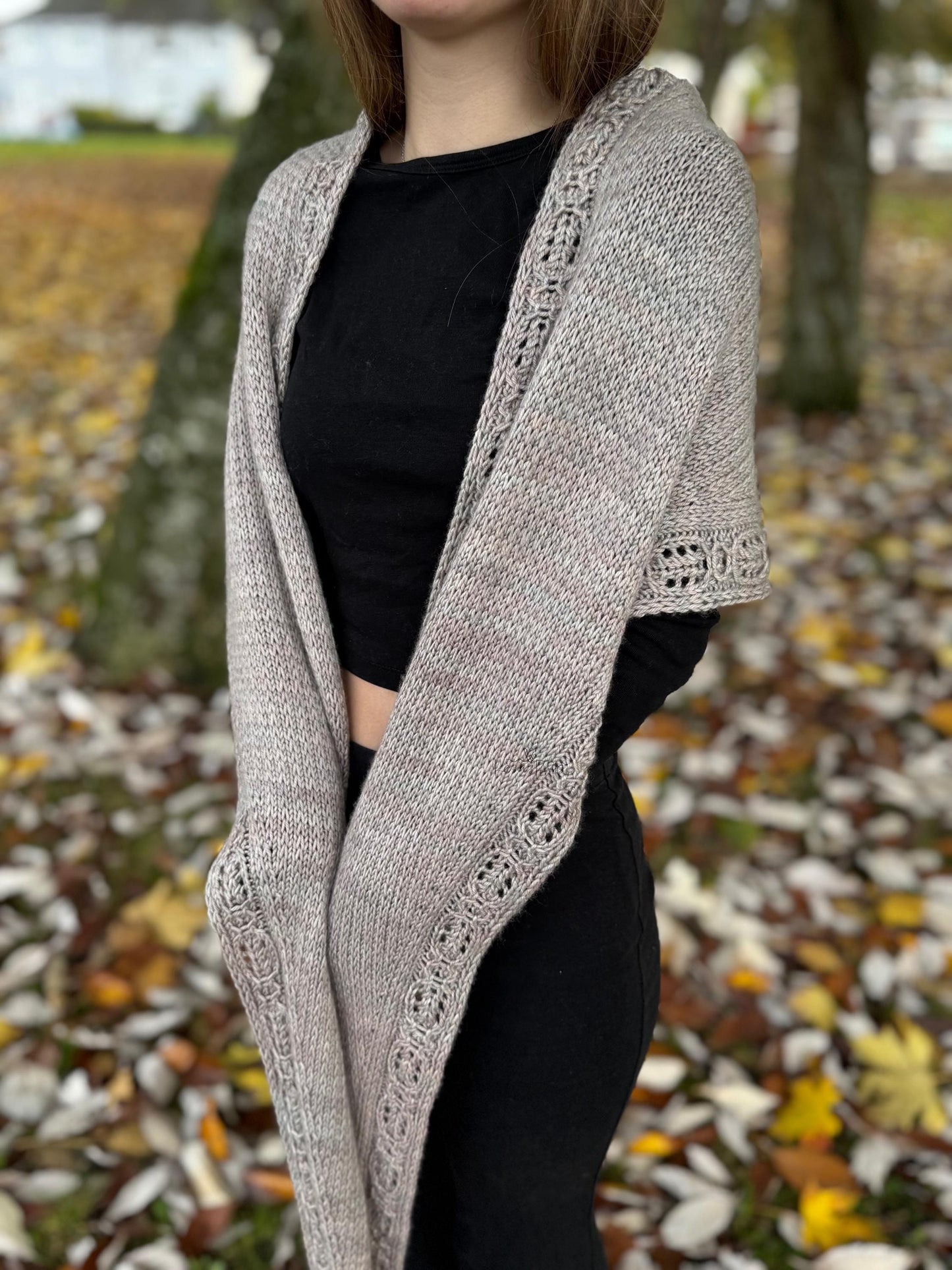 Textured Hooded Shawl Knitting Pattern