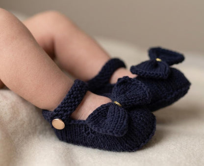 Mary Jane Baby Booties Knitting Pattern