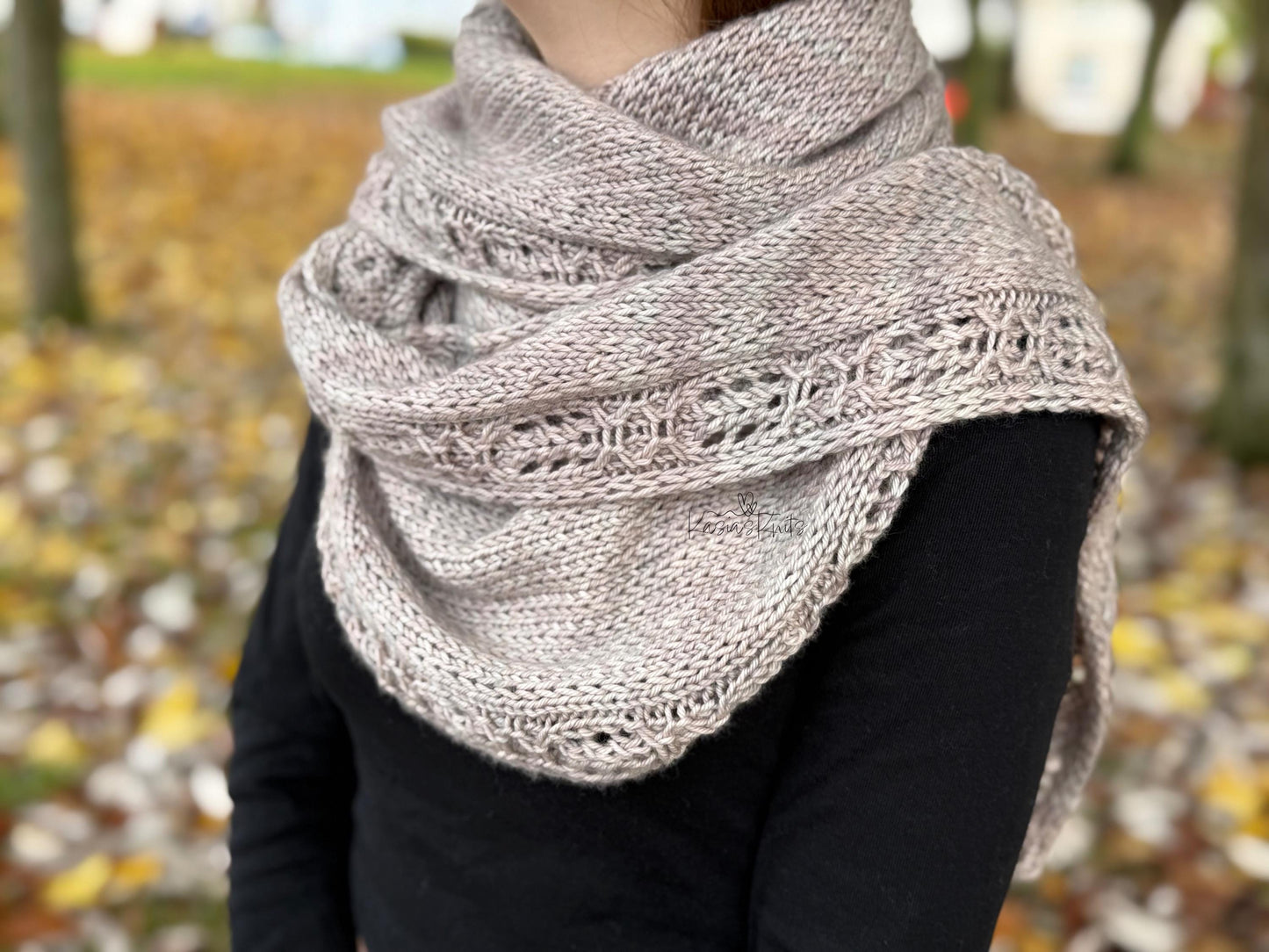Textured Hooded Shawl Knitting Pattern