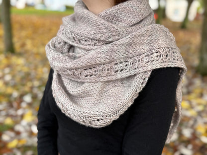 Textured Hooded Shawl Knitting Pattern
