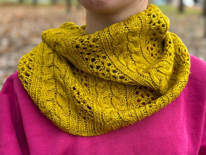 Marigold Twist Cowl Knitting Pattern