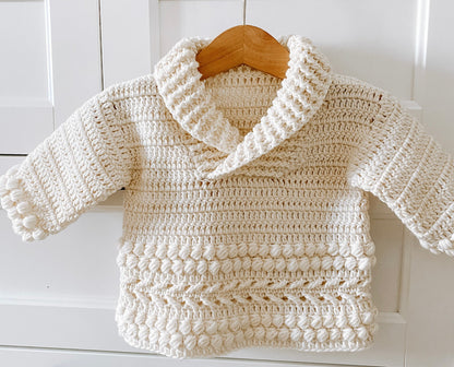 Shawl Collar Sweater Crochet Pattern