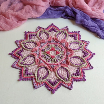 Doily Amethyst Mandala Crochet Pattern