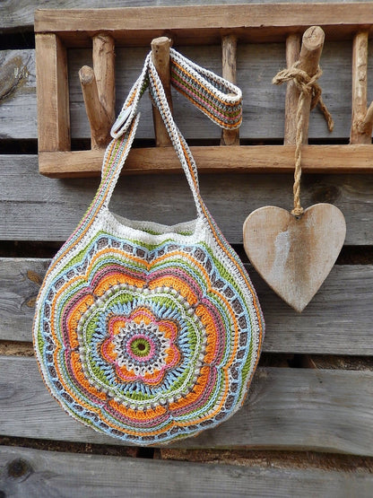 Boho Flower Slouch Bag Crochet pattern