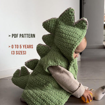 KIDS' Dinosaur Vest Crochet Pattern