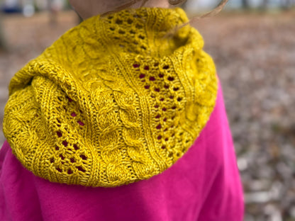 Marigold Twist Cowl Knitting Pattern