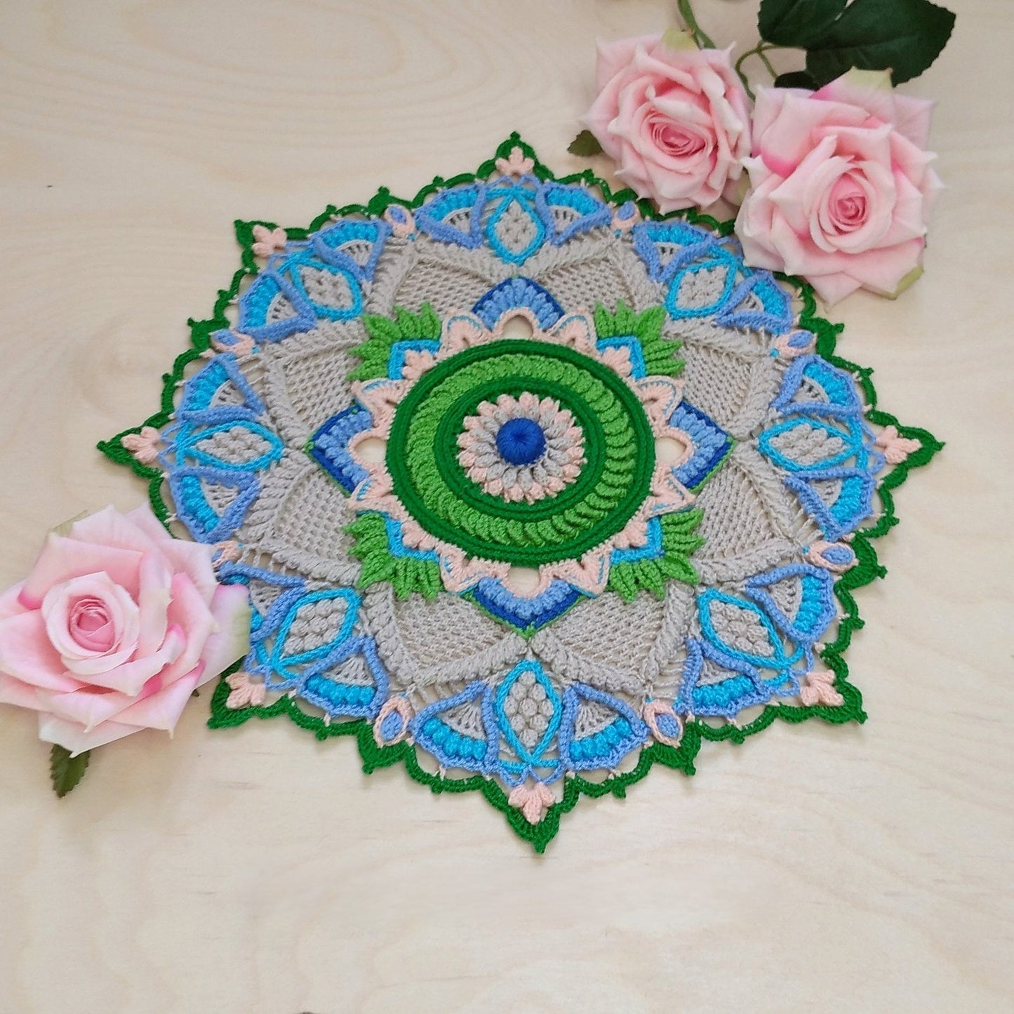 Doily Sapphire Mandala Crochet Pattern