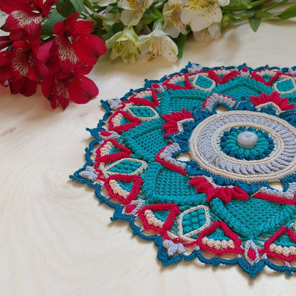 Doily Sapphire Mandala Crochet Pattern