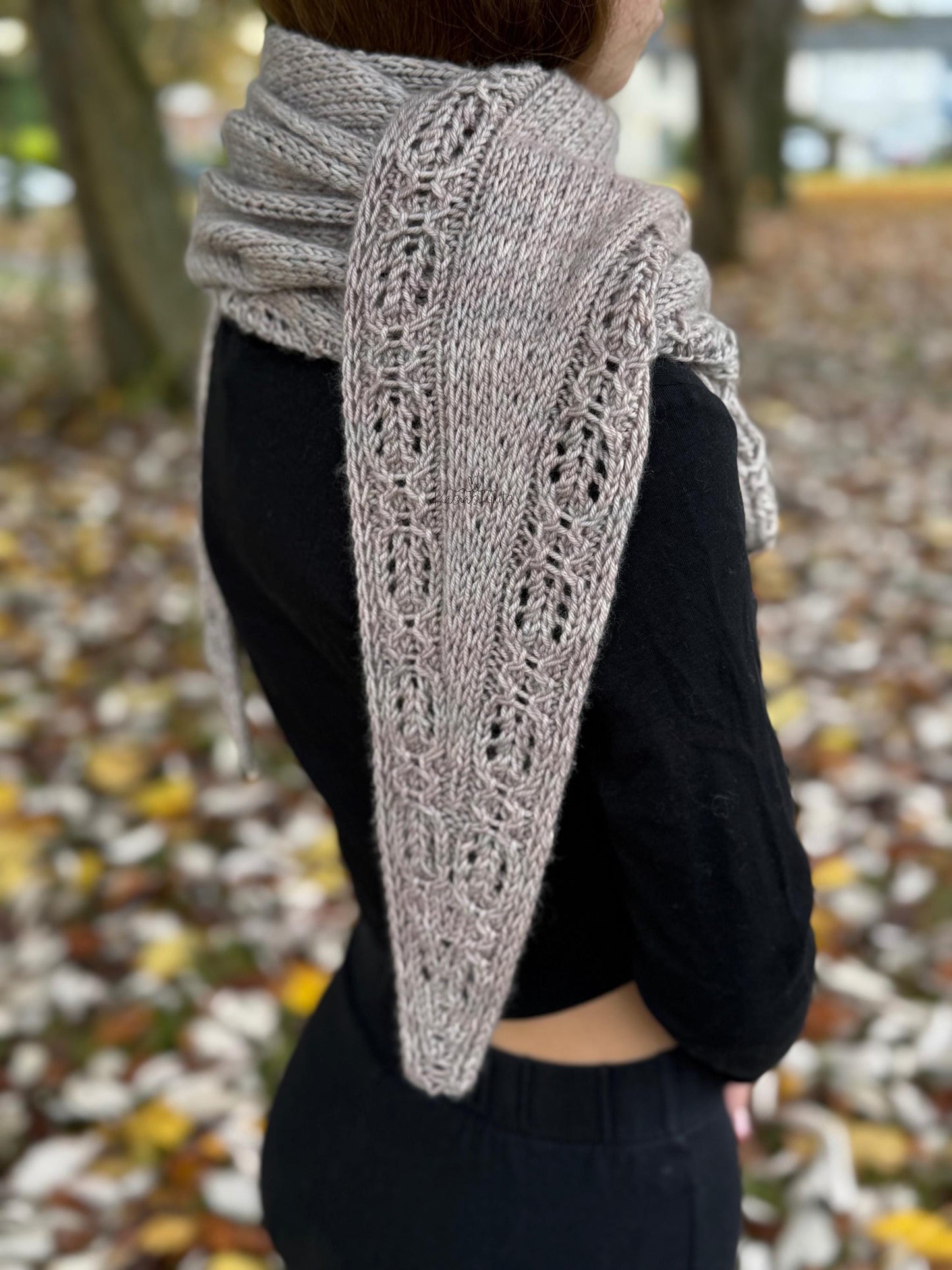 Textured Hooded Shawl Knitting Pattern