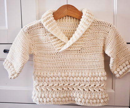 Shawl Collar Sweater Crochet Pattern