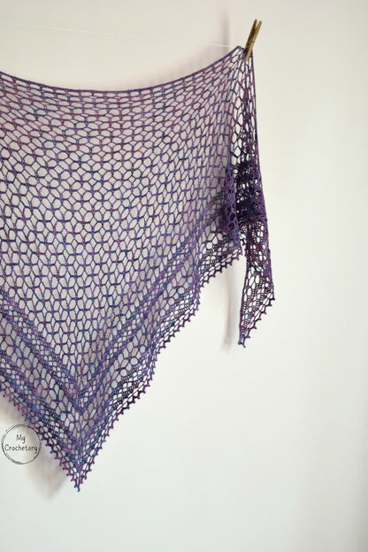 Nightfall Lace Shawl Crochet Pattern