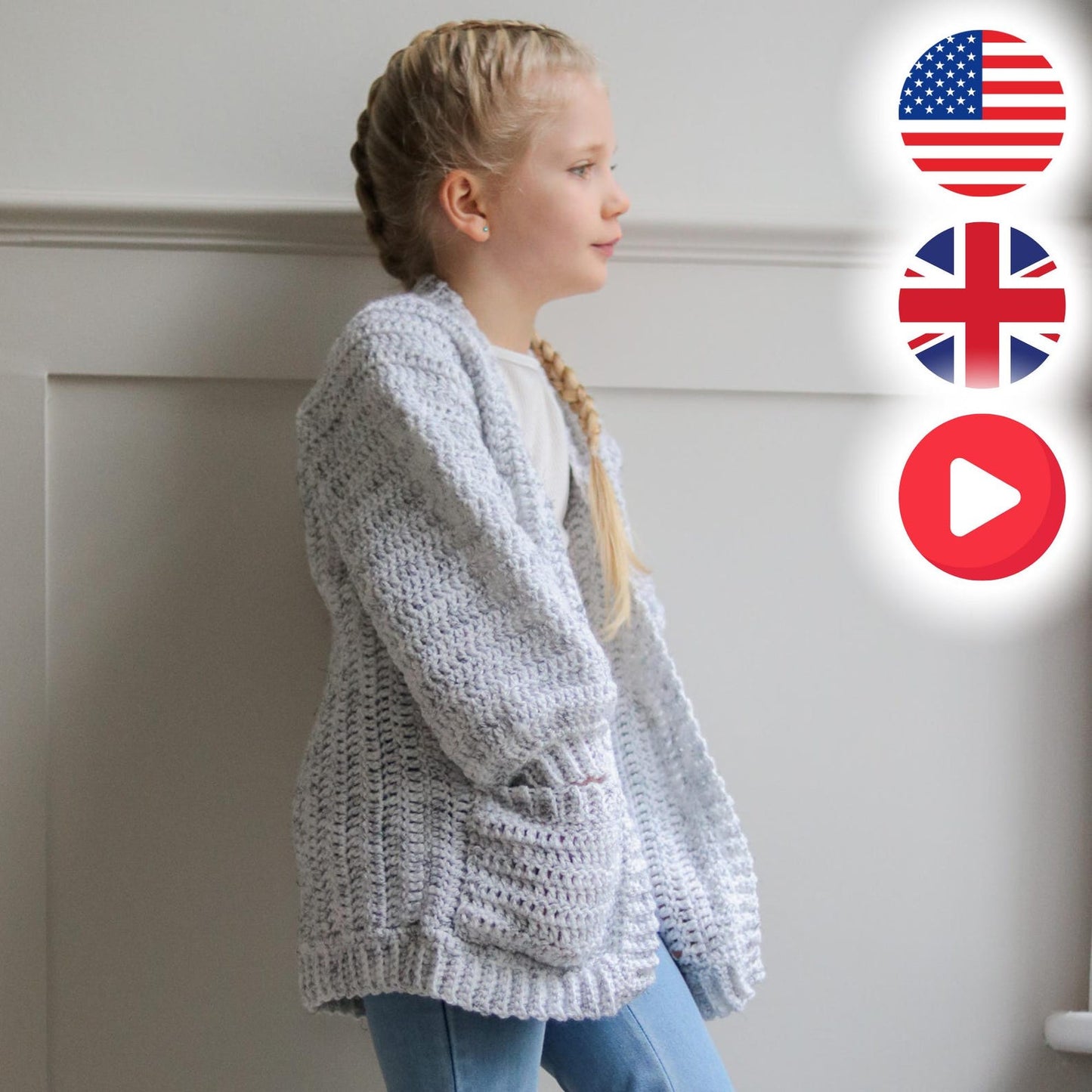 Shawl Collar Sweater Crochet Pattern