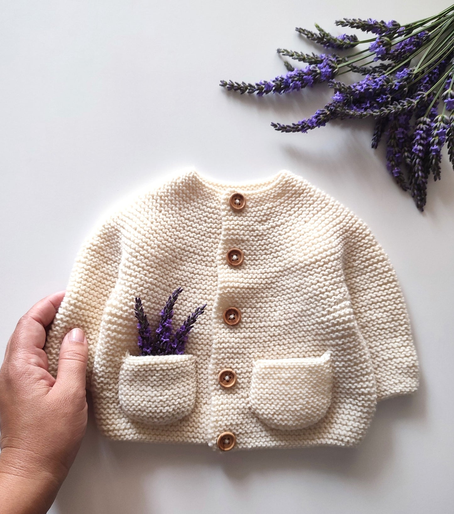 Joyous Baby Cardigan and Juniper Baby Jumpsuit Knitting Pattern