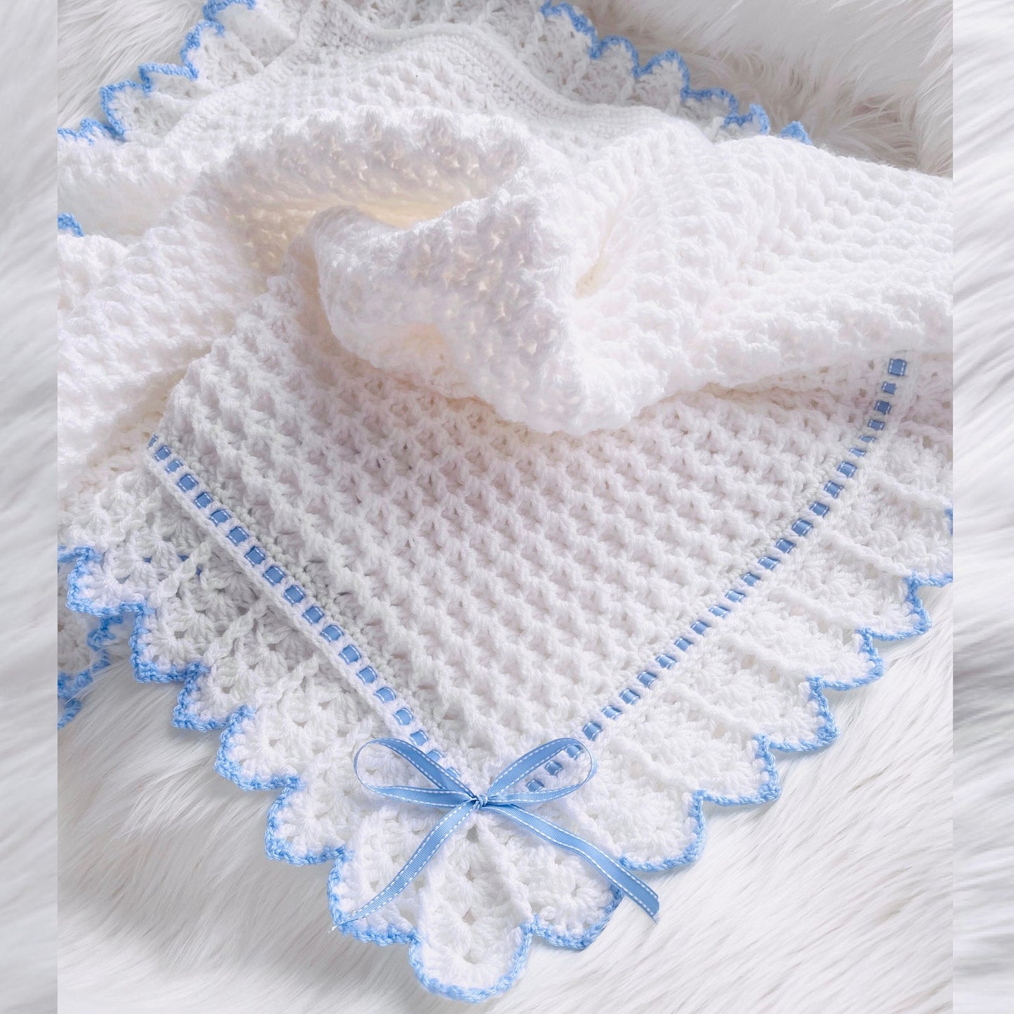 Beautiful Snowdrop Baby Blanket Crochet Pattern