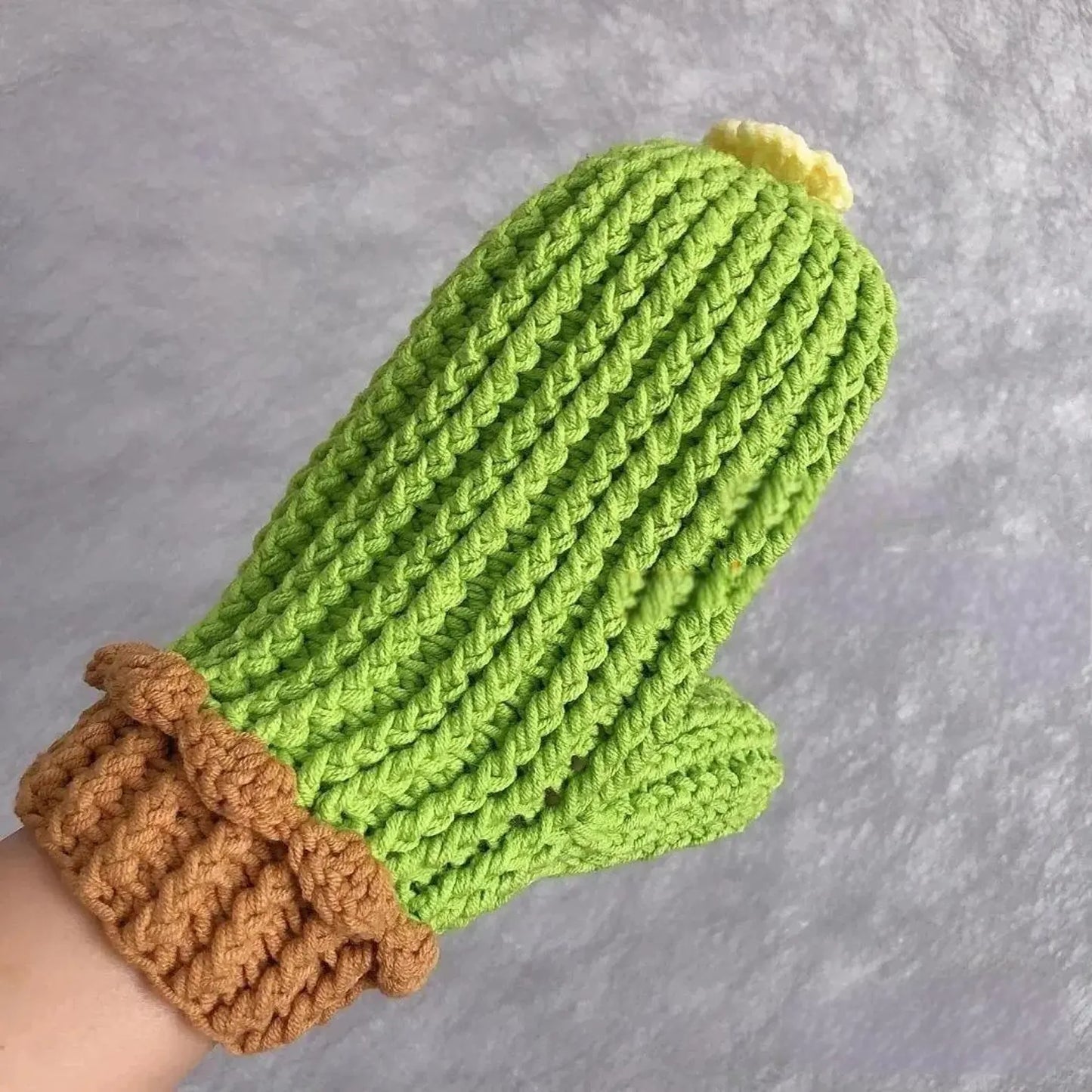 Adorable Cactus Gloves Crochet Pattern