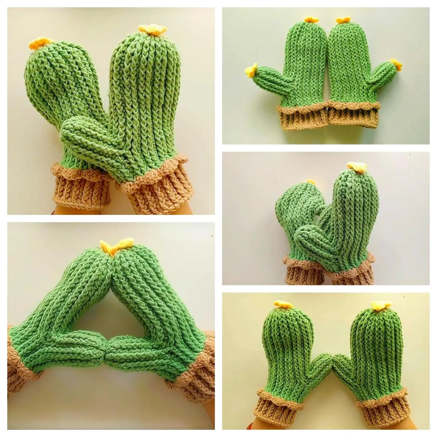 Adorable Cactus Gloves Crochet Pattern