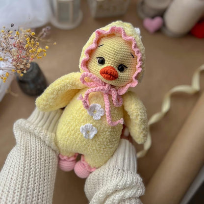 Adorable Spring Plush with Bonnet Crochet Pattern