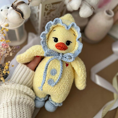 Adorable Spring Plush with Bonnet Crochet Pattern