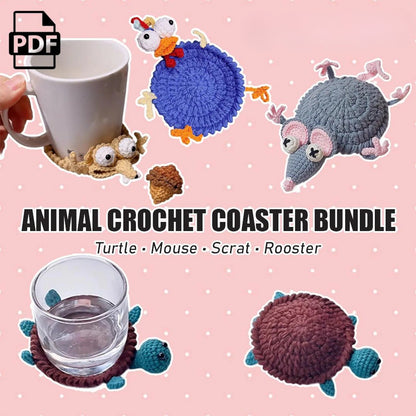 Animal Bundle Cup Holder Crochet Pattern