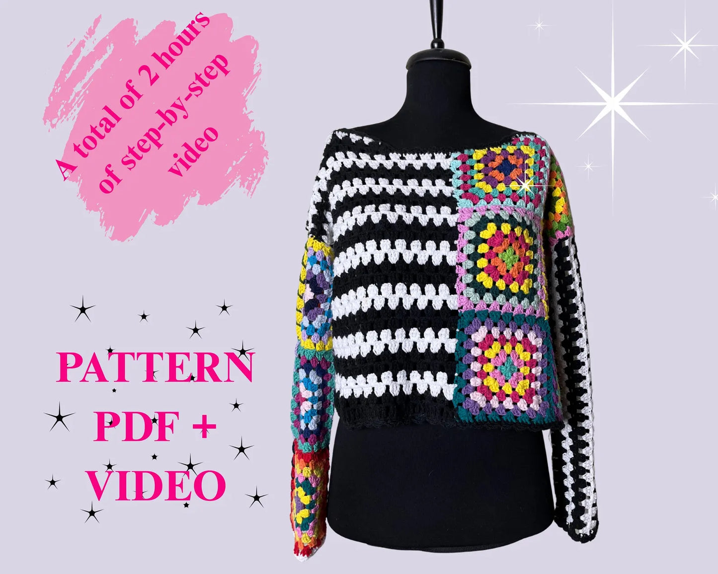 Boho Patchwork Cardigan Crochet Pattern