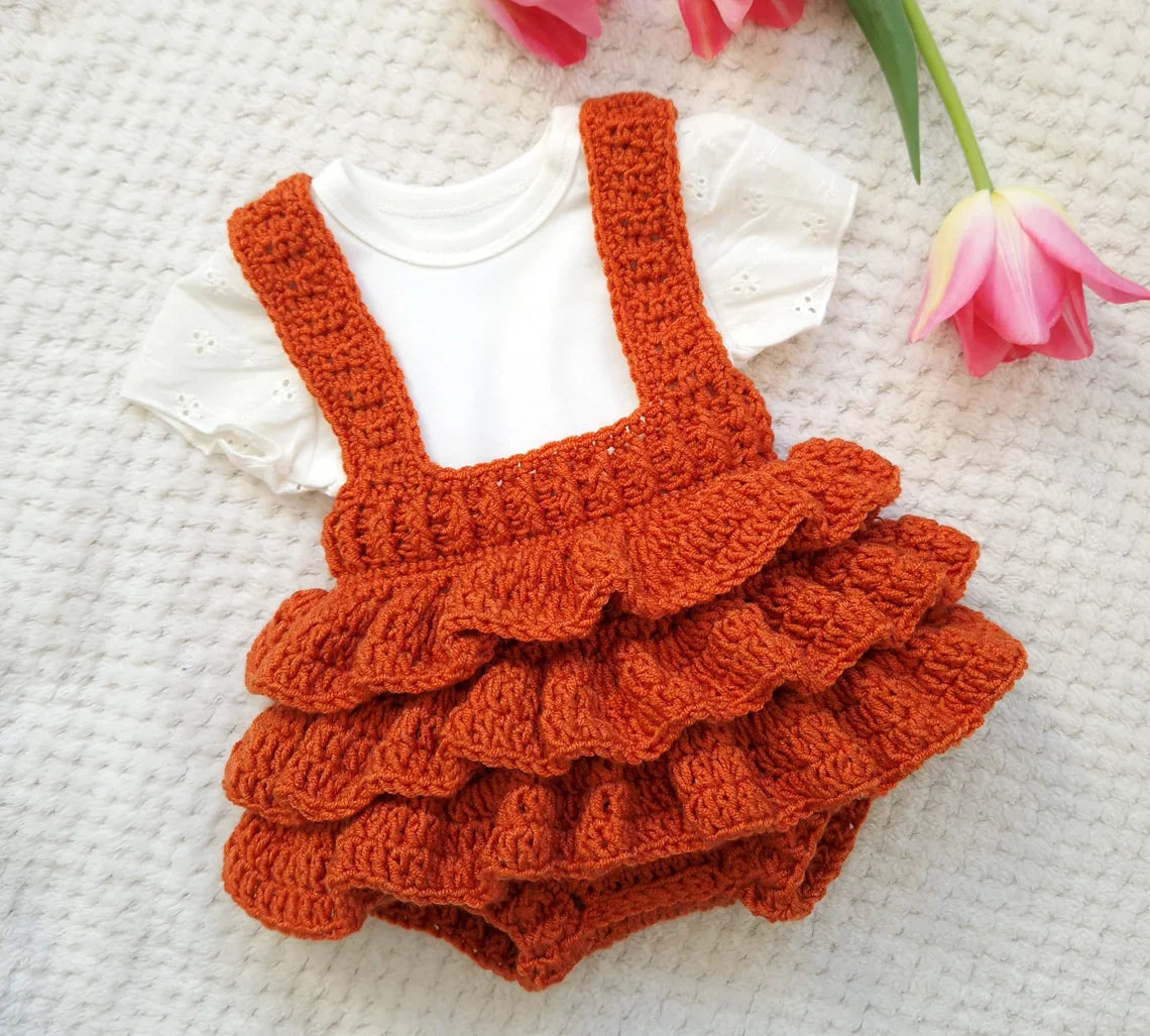 Ruffle Baby Romper Crochet Pattern