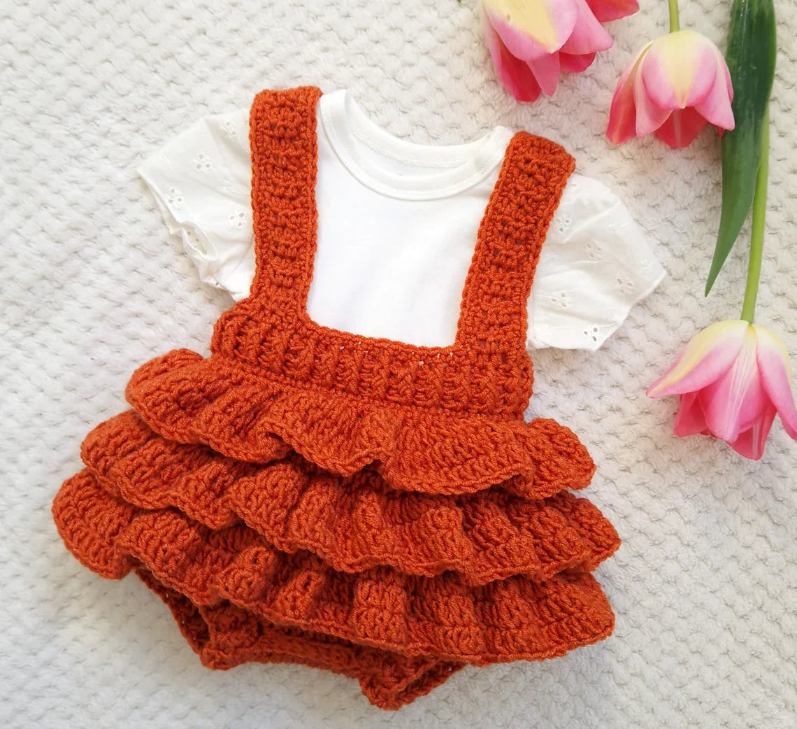 Ruffle Baby Romper Crochet Pattern