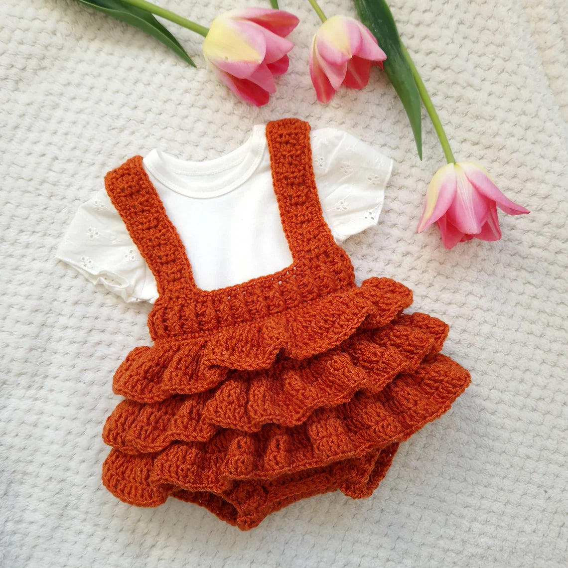 Ruffle Baby Romper Crochet Pattern
