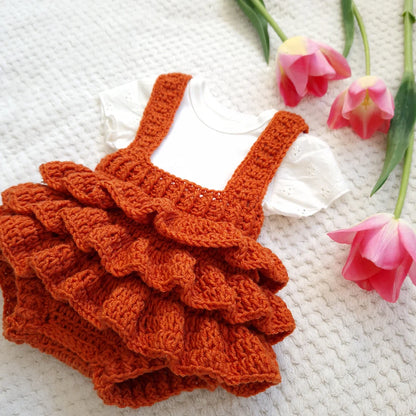 Ruffle Baby Romper Crochet Pattern
