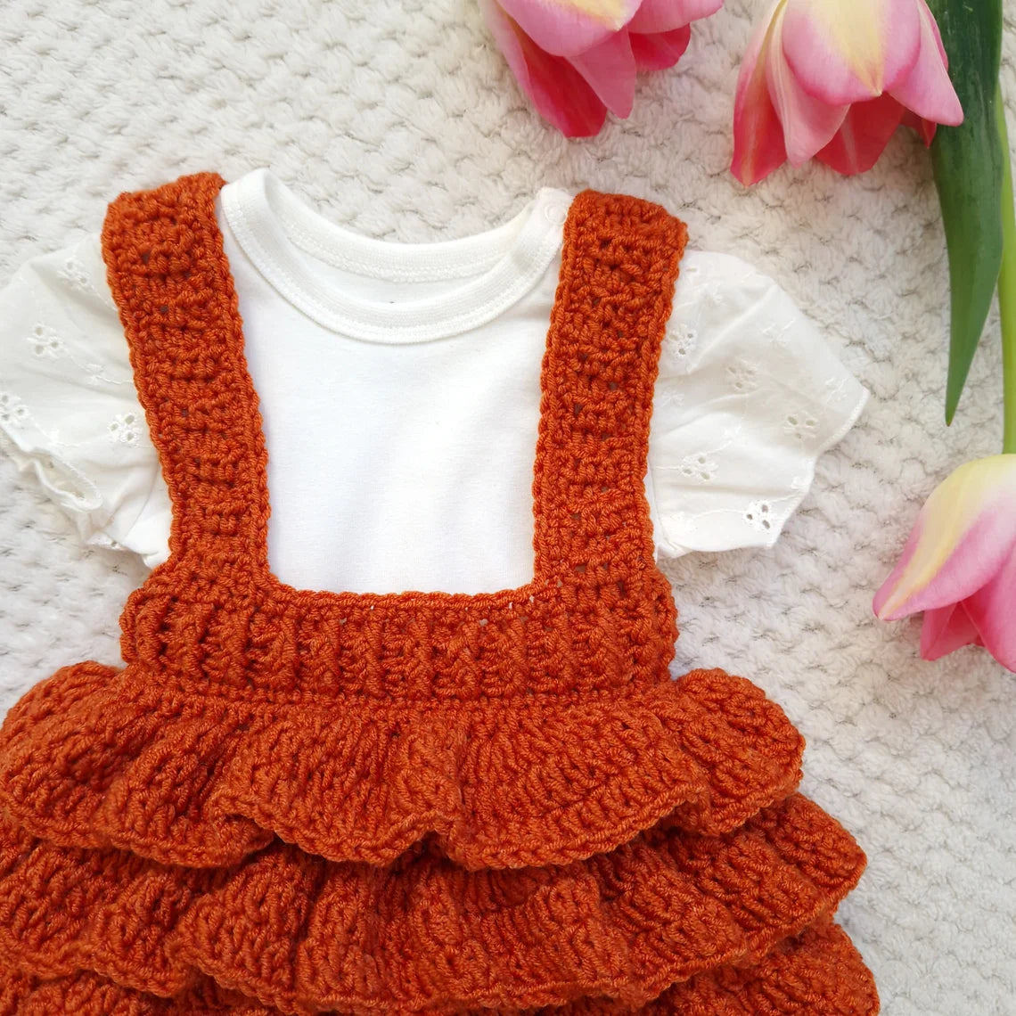 Ruffle Baby Romper Crochet Pattern