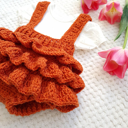 Ruffle Baby Romper Crochet Pattern