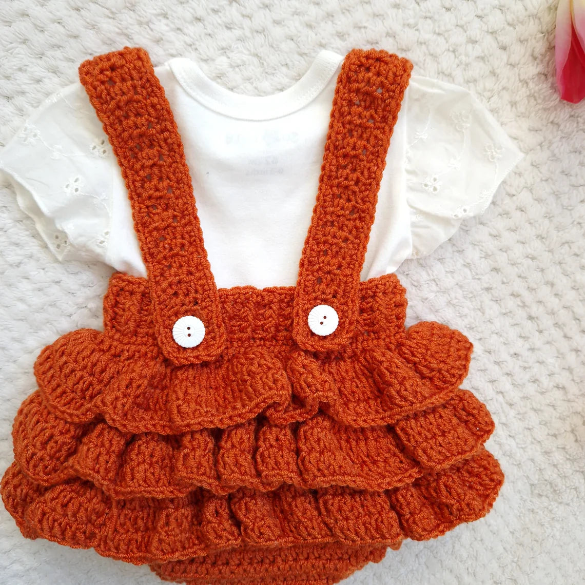 Ruffle Baby Romper Crochet Pattern