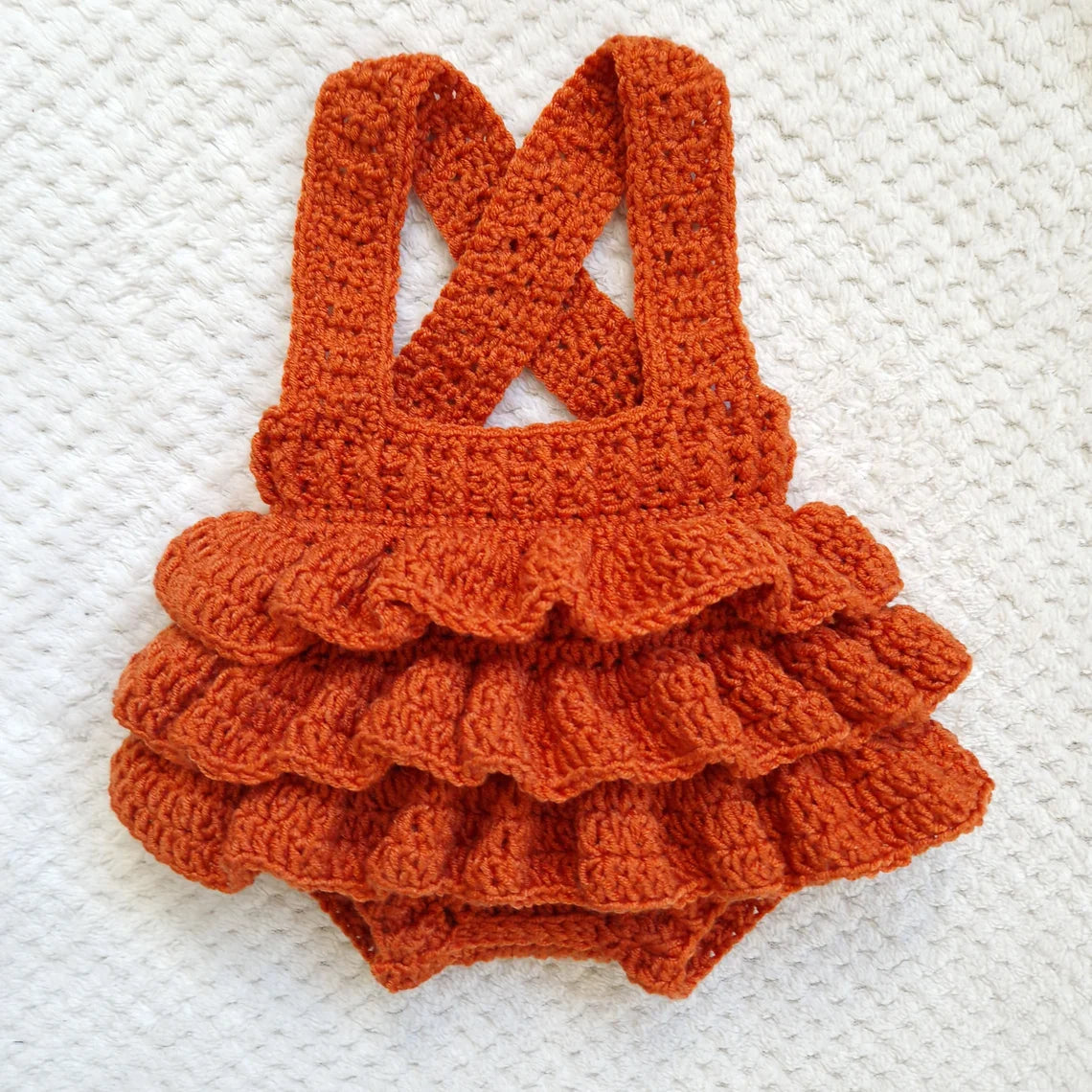 Ruffle Baby Romper Crochet Pattern