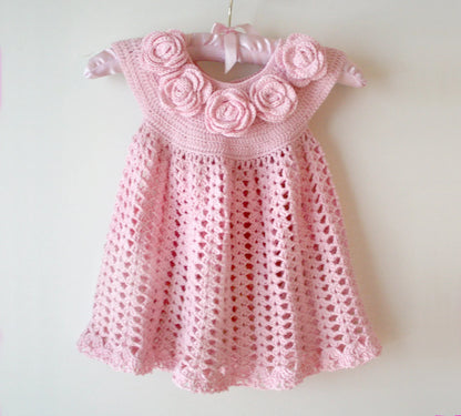 Rose Baby Dress Crochet Pattern