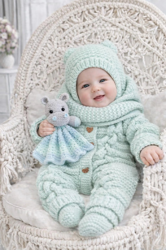 Cozy Baby Cable Set Knitting Pattern