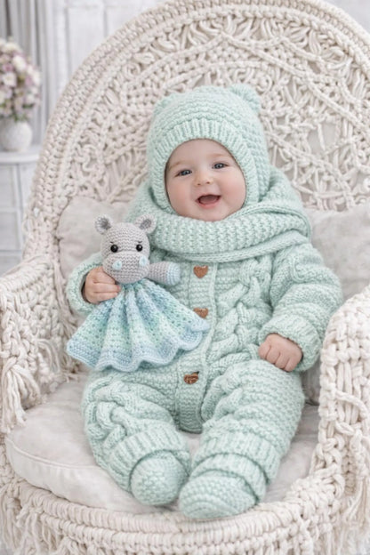 Cozy Baby Cable Set Knitting Pattern
