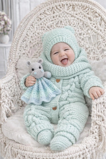 Cozy Baby Cable Set Knitting Pattern